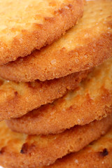 butter cookies on white
