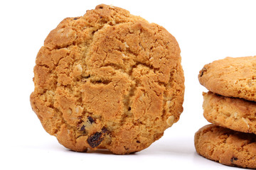 Cranberry cookie on white background