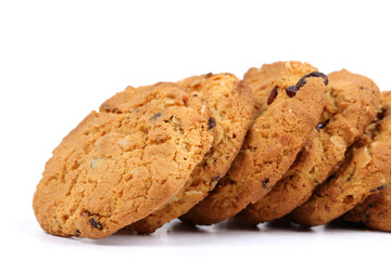 Cranberry cookie on white background
