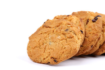 Cranberry cookie on white background