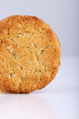 honey oatmeal cookies on white