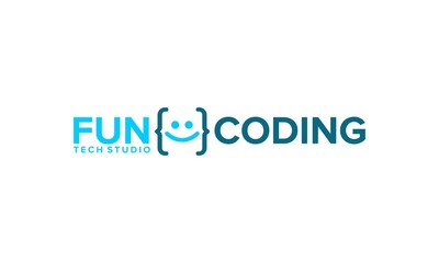 Fun Coding, Developer coding icon vector illustration, programming logo