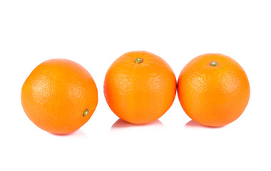 Fresh orange fruit isolated on white background