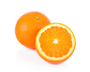 Fresh orange fruit isolated on white background