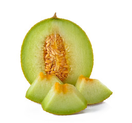 Dutch melon isolated on white background