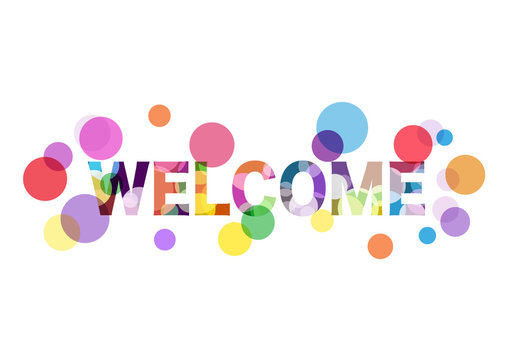 Colorful welcome word Vector