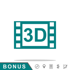 3D movie icon