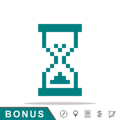 Fototapeta premium Pixel clock cursor icon