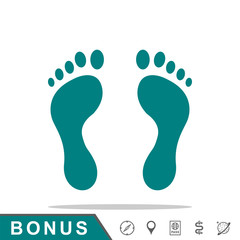 Fototapeta na wymiar foot print icon