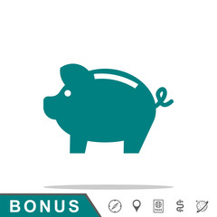 icon money pig