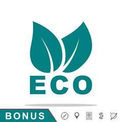 leaves eco icon