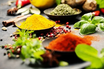 Keuken spatwand met foto Herbs and spices © Natalia Klenova