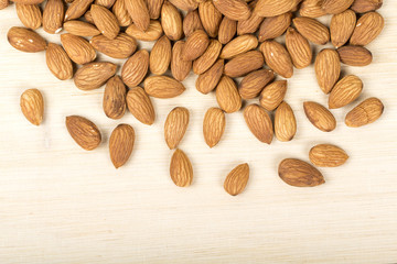 almonds isolated on a white background