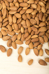 almonds isolated on a white background