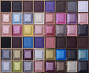 Background of colored eyeshadow for makeup