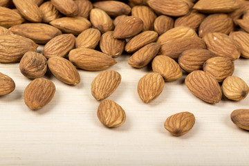 almonds isolated on a white background