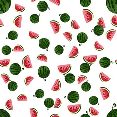 Watermelon pattern. Vector Illustration