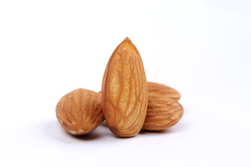 almonds isolated on a white background