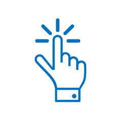 Obraz premium Touch or click icon stock vector design