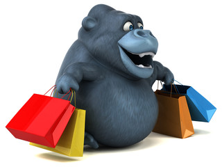 Fun gorilla - 3D Illustration