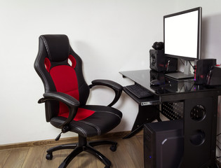 Desktop computer on modern desk