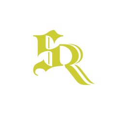 initial letter SR yellow color logo vector
