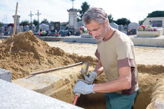 graveyard digger at work