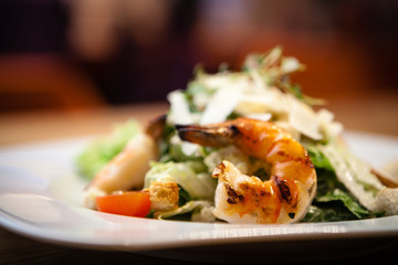 Caesar Salad with shrimps