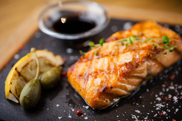 Grilled Scottish salmon