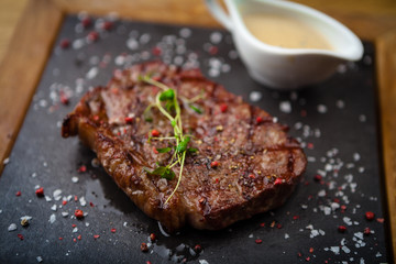 Prime Black Angus New York strip steak