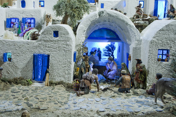 Santorini bethlehem diorama