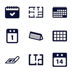 Set of 9 plan filled icons