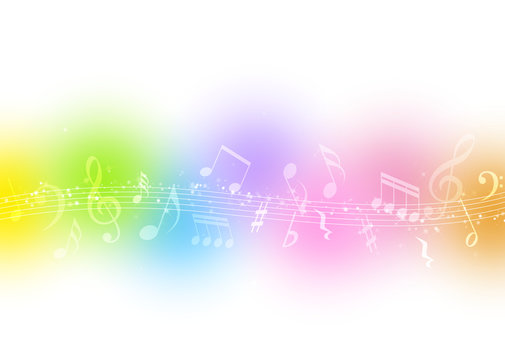 音符 カラフル 背景 Stock イラスト Adobe Stock