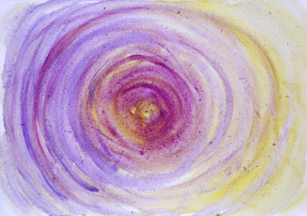 Abstract Hand painted Watercolor Colorful wet background on paper. 