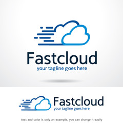 Fast Cloud Logo Template Design Vector 