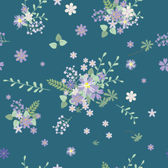 Vintage romantic vector trendy seamless pattern