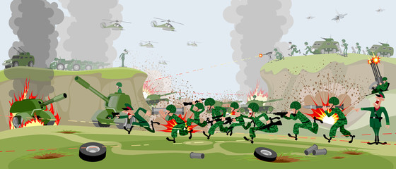 Armies on battlefield