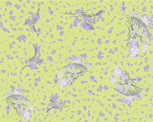 Floral lavender retro vintage background