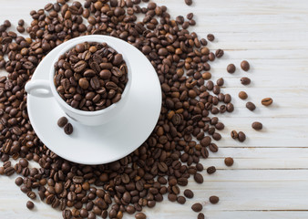 coffee beans on a white background