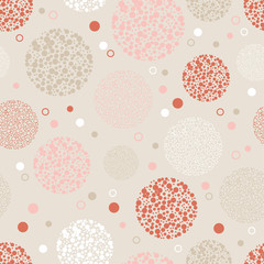 Polka dot seamless pattern. Print. Repeating background. Cloth design, wallpaper.