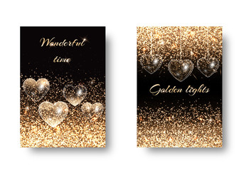 Valentines Day background vector with light effect.  Glossy texture on a dark backdrop. Design to celebrate wedding anniversary. 
