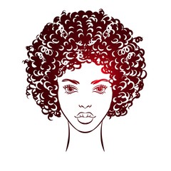 African girl face