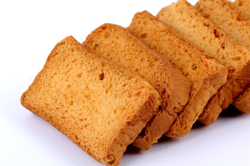 rusk with cardamom flavor, rusk on jute, rusk on cloth, rusk
