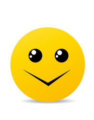 Modern yellow laughing happy smile