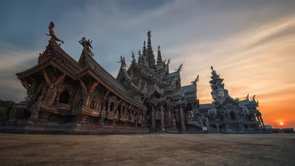 Fotobehang Monument Sanctuary of truth in Naklua Pattaya