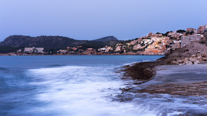 sunrise by the sea shore