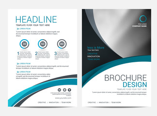 Brochure template flyer design vector background