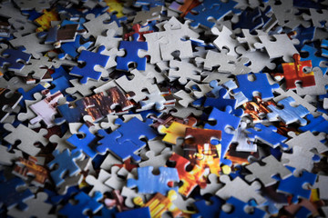 background with puzzles 