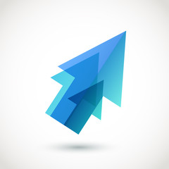 Abstract blue arrow logo