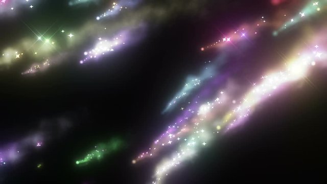 流れ星と煙